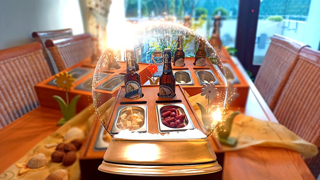 Der Blick durch die Glaskugel zeigt: Die Schlemmerbox sorgt für einen gelungenen Rahmen. (Foto: tom/dkf)